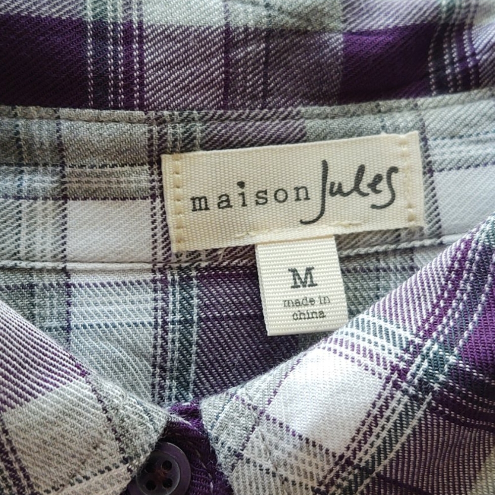 Maison Jules  long sleeves plaid Shirt - Picture 6 of 7